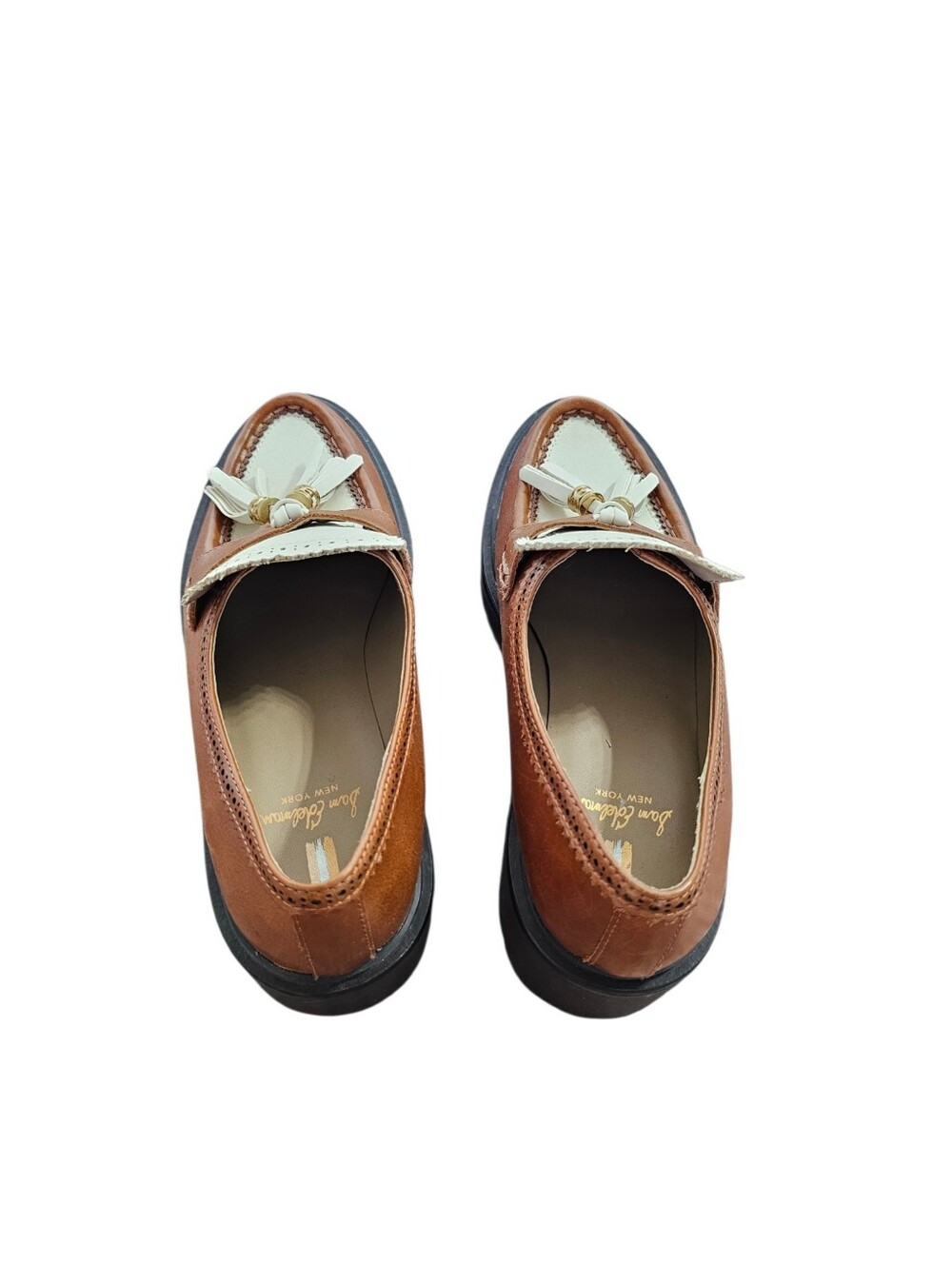 Sam Edelman Meela Brown Leather Tassel Platform Clogs Loafer Shoes - Picture 6 of 10